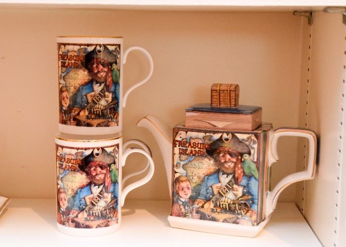 Treasure Island Tea Pot & Mugs