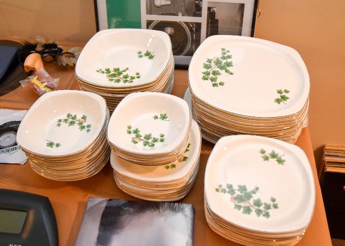 Vintage Dishes Set (Ivy Pattern)