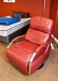 BUY IT NOW!  Lot #113, Leather Barcaounger Lounge Chair, $200