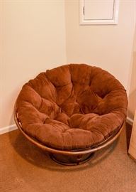 BUY IT NOW!  Lot #118, Papasan Chair with Brown Cushions (There are 2 available), $75 Each
