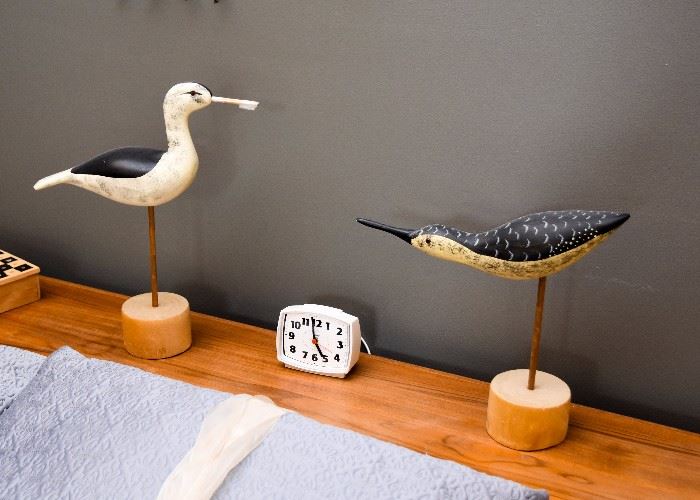 Hand Painted Wood Carvings (Bird Sculptures)