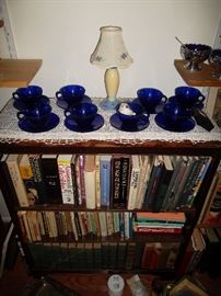 cobalt tea set