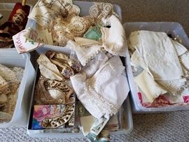 doiles and linens, tableclothes and more