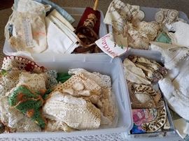 vintage linens and doilies