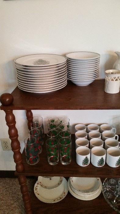 Christmas dishware set.