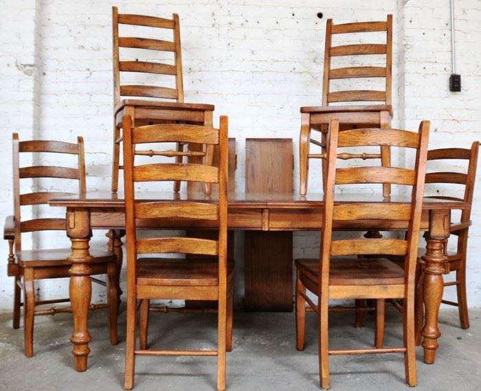 Fantastic oak ladderback dining set