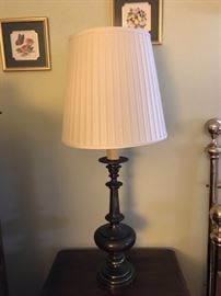 Lamp with HEAVY brass base - one of two