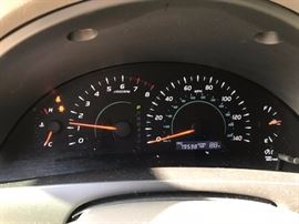 Camry Odometer showing 79,598 miles