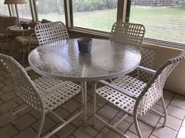 Patio table and 4 chairs