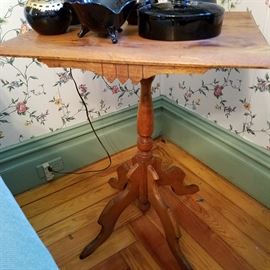 Base of mixed-wood Victorian table