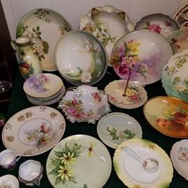 Fancy bowls and plates including Prussia, Germany, Bavaria, etc.