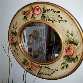 Floral frame mirror