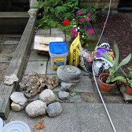 Stones, garden items and some plants!
