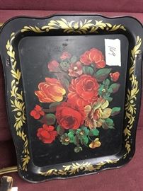 Tile painted tray