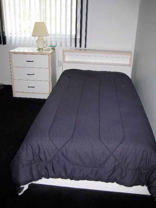 Twin bed & nightstand