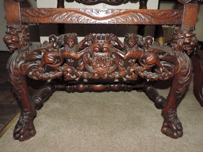detail of the carving on this GREAT armchair
