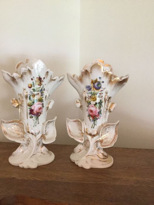 Pair of Old Paris vases.