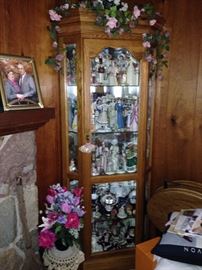 the second of two curio cabinets filled with collectibles!
