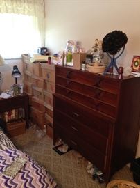 Mid Century Modern Dresser with matching nightstand by Kent Coffey called Perspecta!