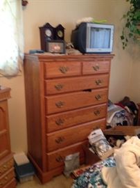 Solid wood tall chest of drawers!