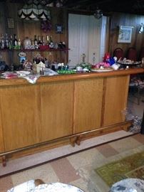 Solid oak bar!