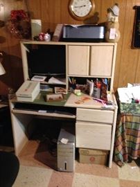 Computer desk and supplies!
