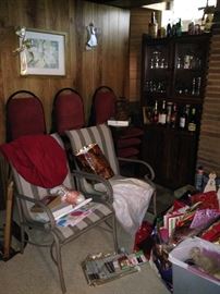 Patio furniture and stacking chairs!