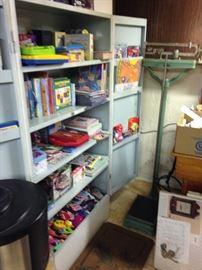 New kids books and games with toys! Even an old scale!