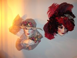 Jenny McLair signed clay art mask numbered  ladies