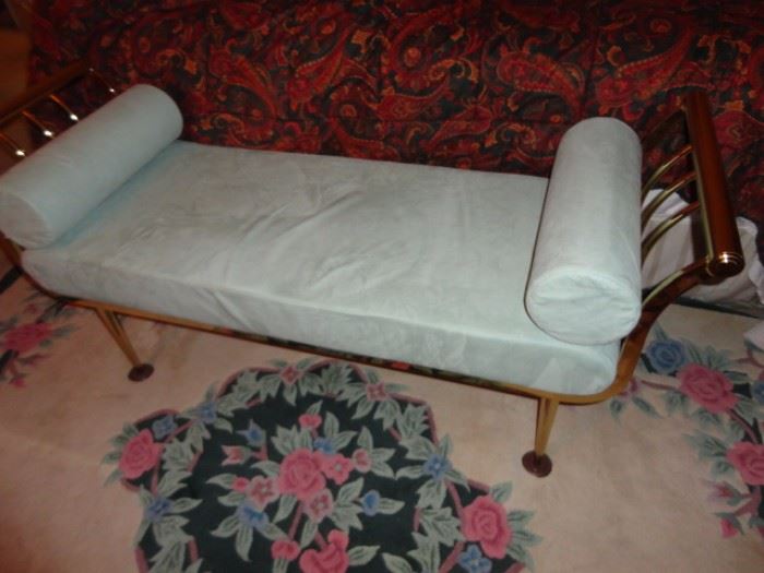 Chaise lounge seat and area rug