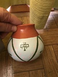 signed Sioux pottery