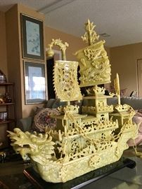 Yellow Jade Dragon Boat