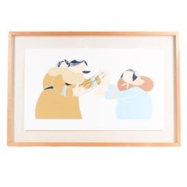 Rie Muñoz Limited Edition Lithograph "Eskimo Game"