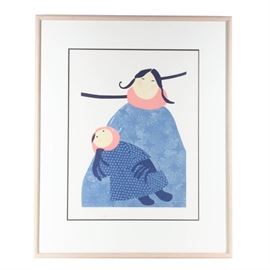Rie Muñoz Limited Edition Lithograph "Eskimo Mother"