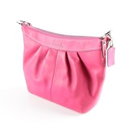 Coach Leather Pleated Shoulder Bag