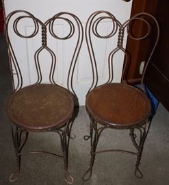 2 of 8 Very Cool Vintage Ice Cream Parlor Chairs