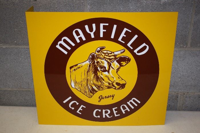 Double sided Flanged Mayfield sign