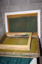 There are about 26 Vintage Screen Print Frames That could be used for a Variety of purposes