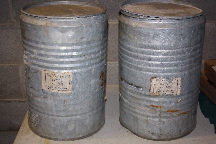 2 of 6 galvanized Barrels 