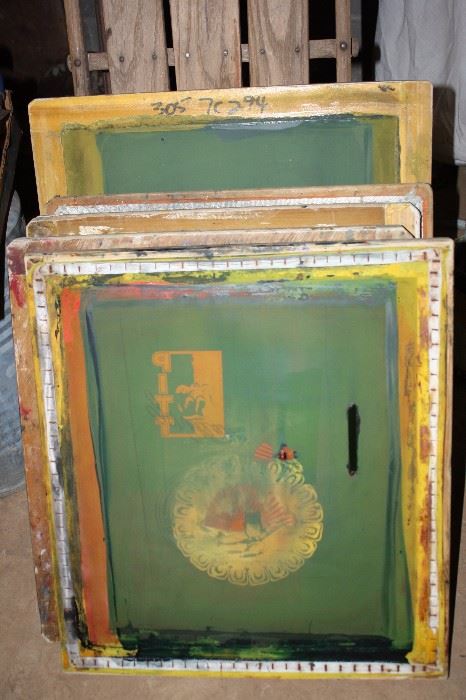 There are about 26 Vintage Screen Print Frames That could be used for a Variety of purposes