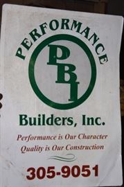 Double sided PBI sign