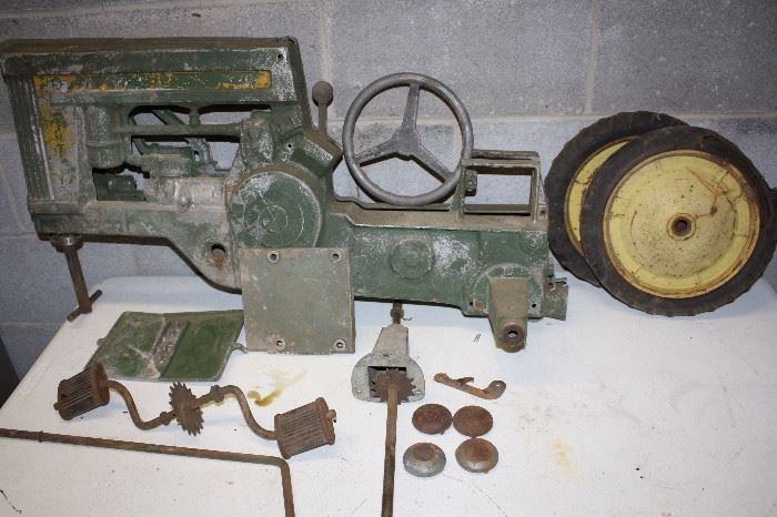 Vintage Eska John Deere Pedal Tractor for parts or restore