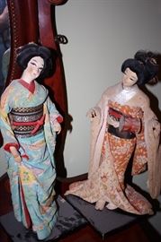 Very Old Geisha Girls in Silk Garb