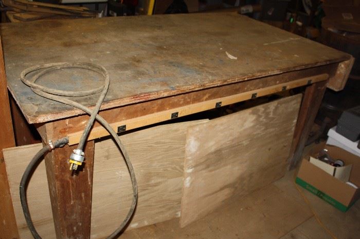 Large Work Bench complete with electricity!