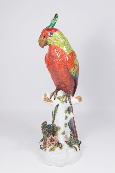 Lot 27: German Porcelain Parrot
