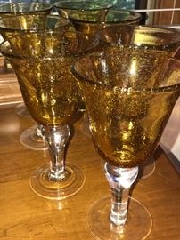 Fun amber colored stemware