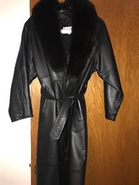 Ladies leather coat