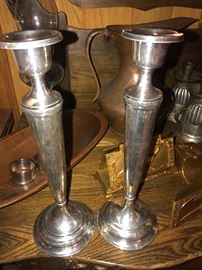 Sterling candle stick holders