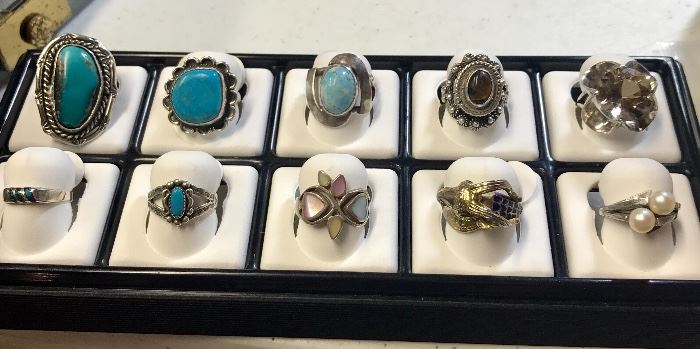 Variety of beautiful rings