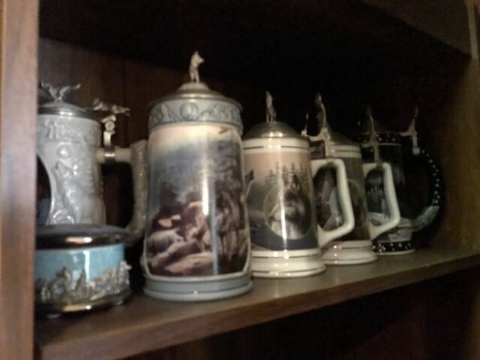 Wolf beer steins